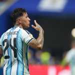 ATLANTA (ESTADOS UNIDOS), 07/07/2026.- El centrocampista argentino Enzo Fernández celebra tras marcar el 3-2. durante el partido de octavos de final del Mundial 2026 que Argentina y Egipto han disputado este martes en el Atlanta Stadium. EFE/Alberto Boal ATLANTA (ESTADOS UNIDOS), 07/07/2026.- El centrocampista argentino Enzo Fernández celebra tras marcar el 3-2. durante el partido de octavos de final del Mundial 2026 que Argentina y Egipto han disputado este martes en el Atlanta Stadium. EFE/Alberto Boal