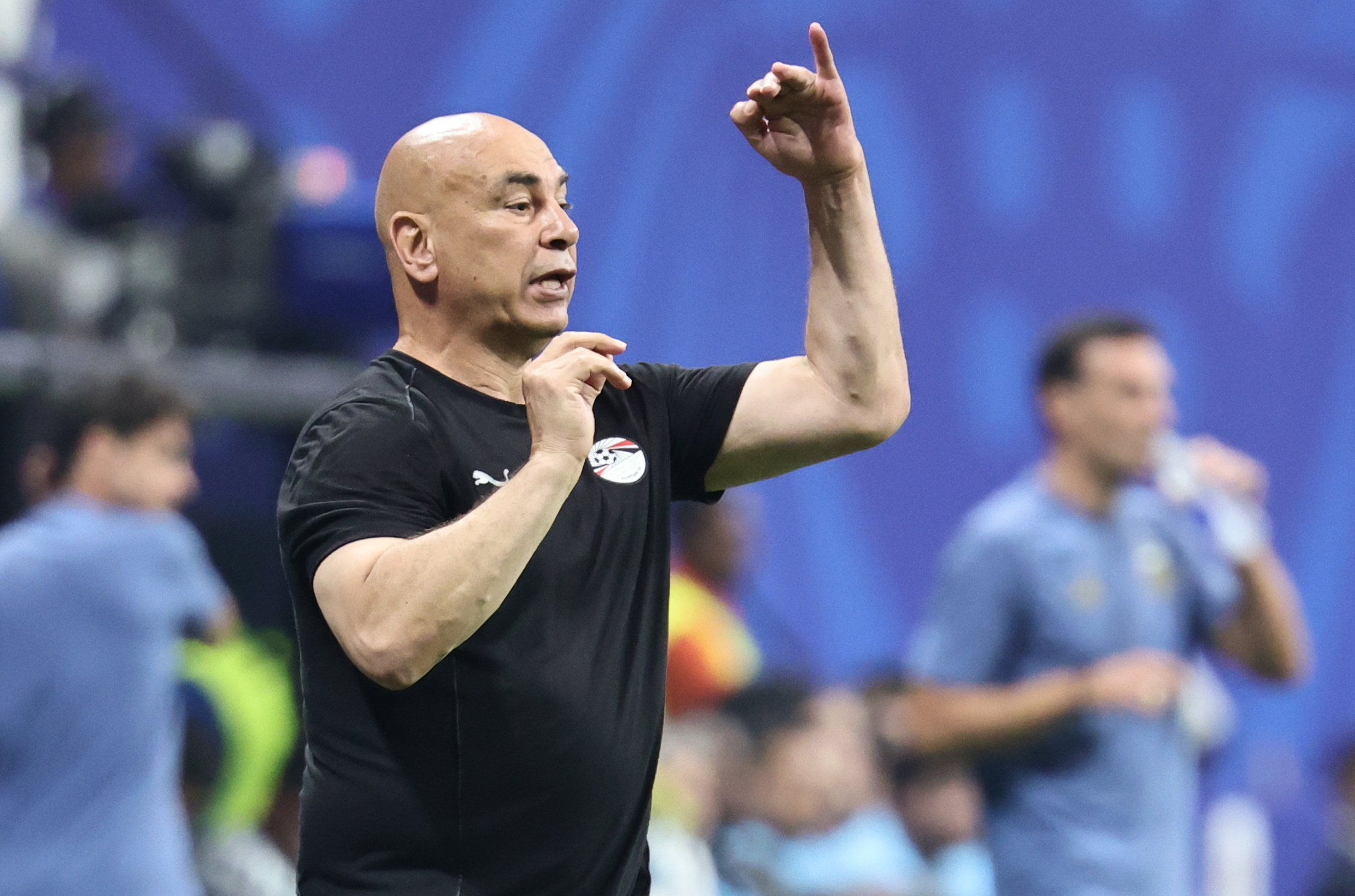 ATLANTA (United States), 07/07/2026.- Egypt's head coach Hossam Hassan gestures during the FIFA World Cup 2026 Round of 16 match Argentina against Egypt, in Atlanta, USA, 07 July 2026. (Egipto) EFE/EPA/RONALD WITTEK