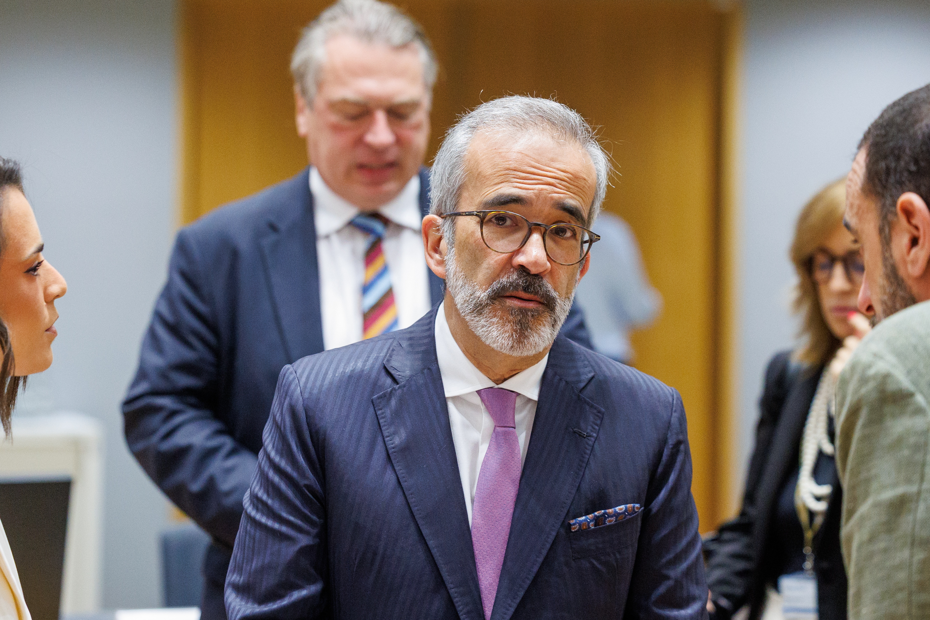 El ministro de Exteriores de Portugal, Paulo Rangel. (Foto Prensa Libre: EFE/EPA/OLIVIER MATTHYS).