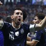 ATLANTA (United States), 15/07/2026.- Lionel Messi of Argentina celebrates after the team scored a goal during the FIFA World Cup 2026 semifinals match England against Argentina, in Atlanta, USA, 15 July 2026. EFE/EPA/WILL OLIVER