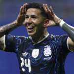 ATLANTA (United States), 15/07/2026.- Enzo Fernandez of Argentina celebrates after scoring the 1-1 equalizer during the FIFA World Cup 2026 semifinals match England against Argentina, in Atlanta, USA, 15 July 2026. EFE/EPA/WILL OLIVER
