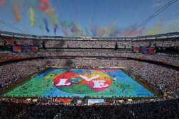 EAST RUTHERFORD (United States), 19/07/2026.- Colourfull fireworks go off at the end of Halftime show during the FIFA World Cup 2026 final match Spain against Argentina, in New Jersey, USA, 19 July 2026. (España) EFE/EPA/SARAH YENESEL
