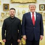USA2469. WASHINGTON (DC, EEUU), 28/07/2026.- Fotografía difundida en la cuenta en X @ZelenskyyUa del presidente de Ucrania, Volodímir Zelenski (i), de él junto a su homólogo de EE.UU., Donald Trump, este martes, en una reunión donde dialogaron sobre la autorización de Washington para que Kiev fabrique por su cuenta sistemas de misiles estadounidenses Patriot, en la Casa Blanca en Washington (EE.UU.). EFE/@ZelenskyyUa /SOLO USO EDITORIAL /NO VENTAS /SOLO DISPONIBLE PARA ILUSTRAR LA NOTICIA QUE ACOMPAÑA /CRÉDITO OBLIGATORIO