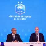 Paris (France), 28/07/2026.- President of the French Soccer Federation Philippe Diallo (L) holds a press conference to introduce French former player Zinedine Zidane (R) as the new head coach of the French men's national soccer team at the federation's headquarters in Paris, France, 28 July 2026. (Francia) EFE/EPA/TERESA SUAREZ