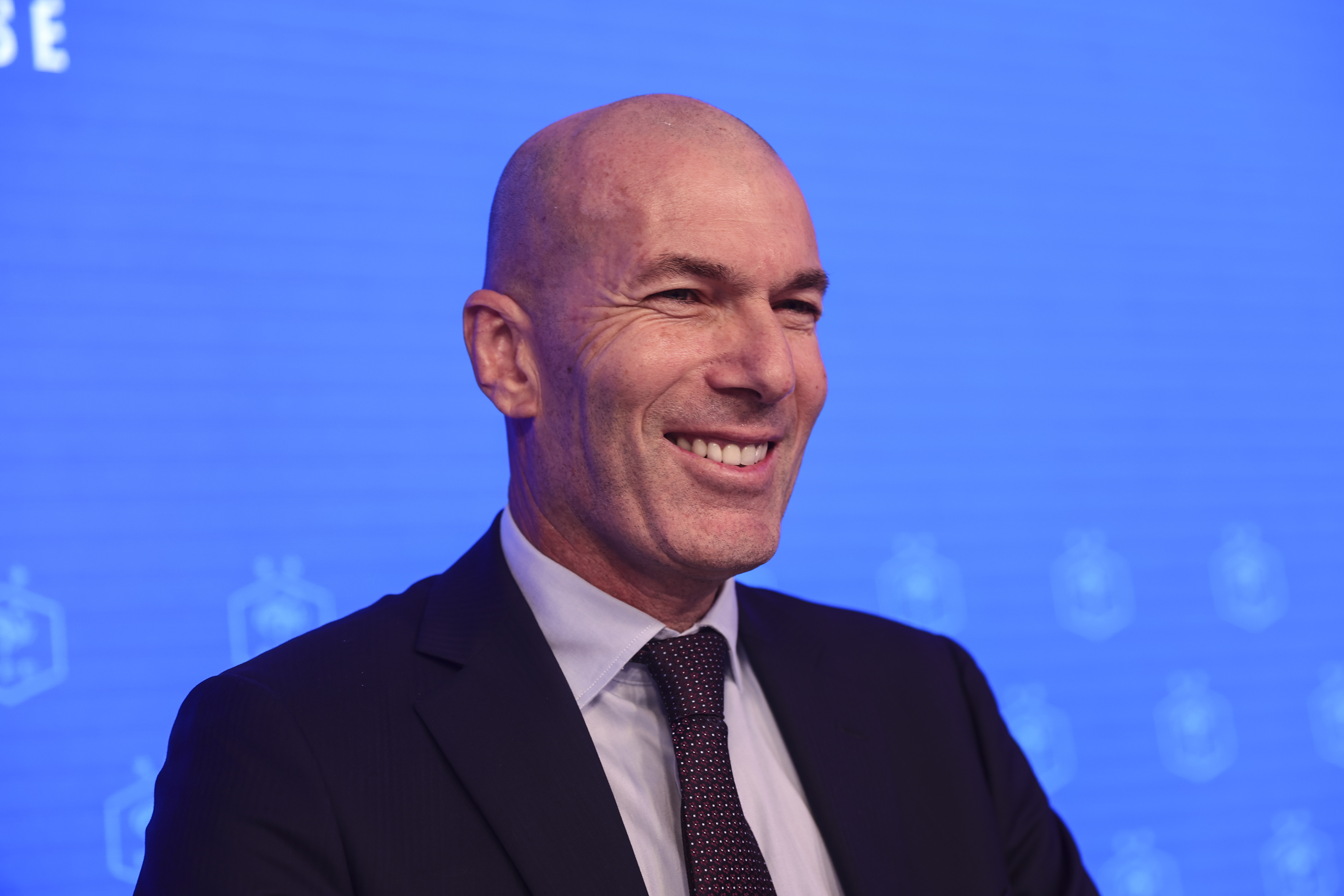 Paris (France), 28/07/2026.- French former player Zinedine Zidane speaks as the new head coach of the French men's national soccer team during a press conference at the federation's headquarters in Paris, France, 28 July 2026. (Francia) EFE/EPA/TERESA SUAREZ
