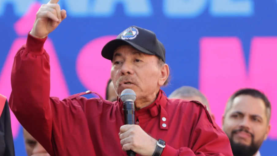 Fotografía de archivo del 10 de enero de 2025 del presidente de Nicaragua, Daniel Ortega, hablando en Caracas. (Foto Prensa Libre: EFE)
