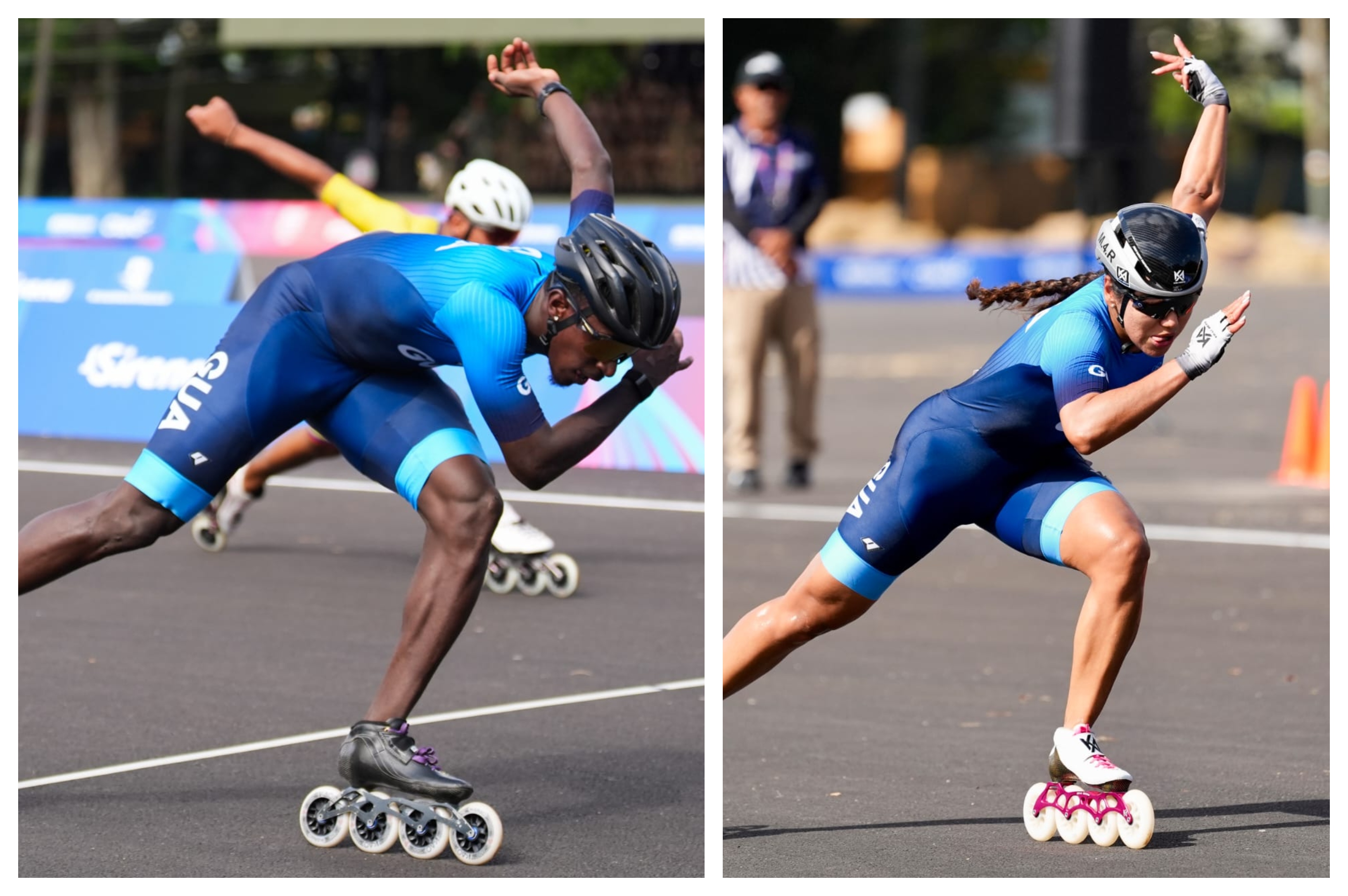 Faberson Bonilla y Dalia Soberanis suben al podio en los 100 metros sprint de Santo Domingo 2026.(Foto Prensa Libre: COG).