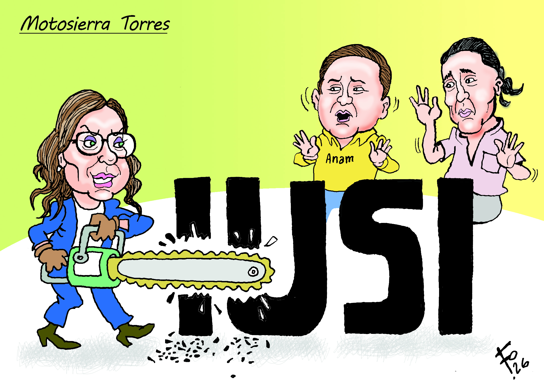 Personajes: Sandra Torres, Sebastián Siero y Ernestro Bran.