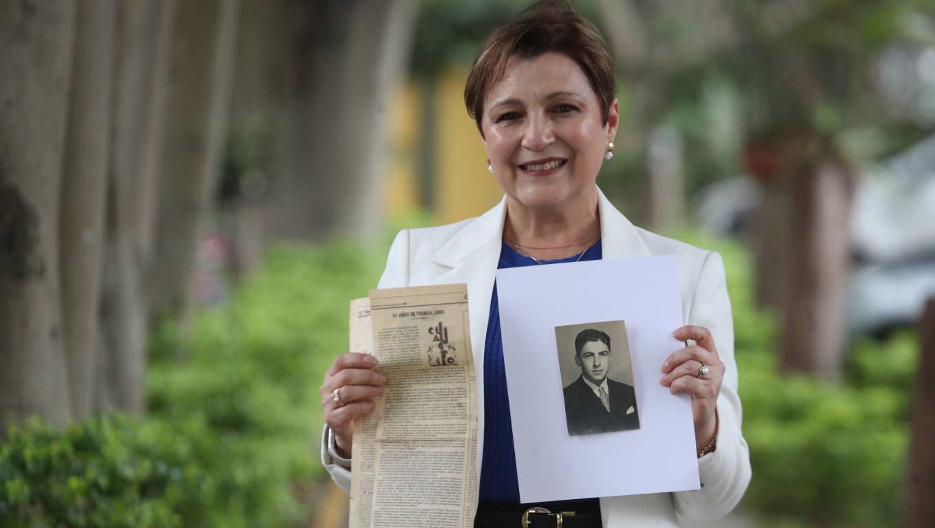 America Cruz, suscriptora, en entrevista para Prensa Libre en entrevista para el tema yo cuento 75 aniversario Prensa Libre
Fotografa Erick Avila: 28/05/2026
