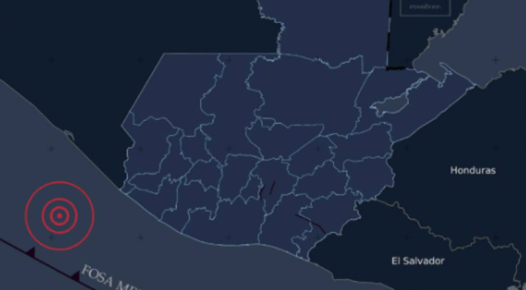 Insivumeh registra dos temblores de magnitud 5.5 y 4.2 con epicentro en el Pacífico este 2