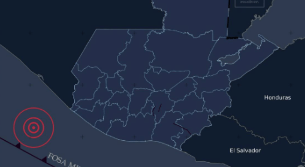 Insivumeh reporta cuatro temblores con epicentro en el Pacífico este 22 de julio