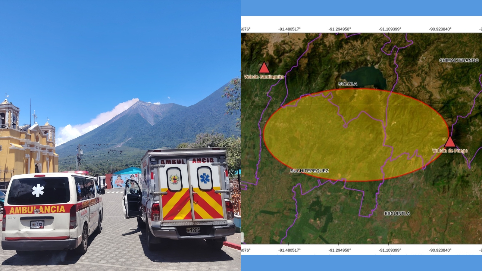 El Insivumeh advirtió que la ceniza expulsada por el volcán de Fuego podría desplazarse hasta 70 kilómetros durante las próximas 24 horas, mientras cuerpos de socorro mantienen vigilancia preventiva en comunidades cercanas.
