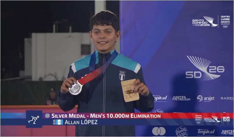 Con 19 años, Allan López ya es una de las revelaciones de Guatemala en Santo Domingo 2
