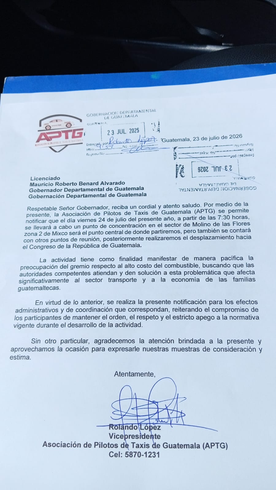 manifestación taxistas 24 julio aumento precio combustibles