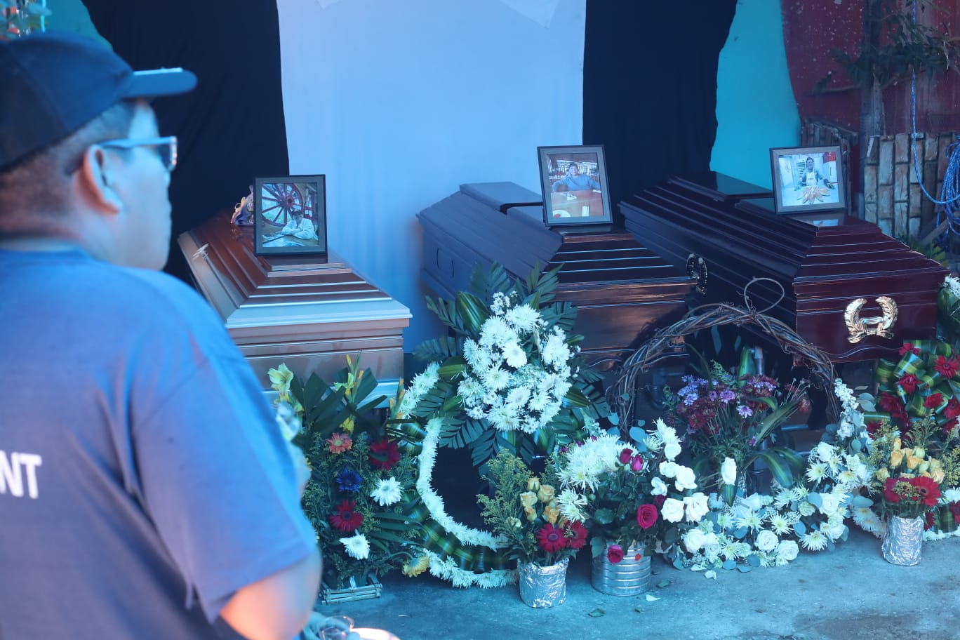 velatorio tres víctimas de siete masacre Boca del Monte