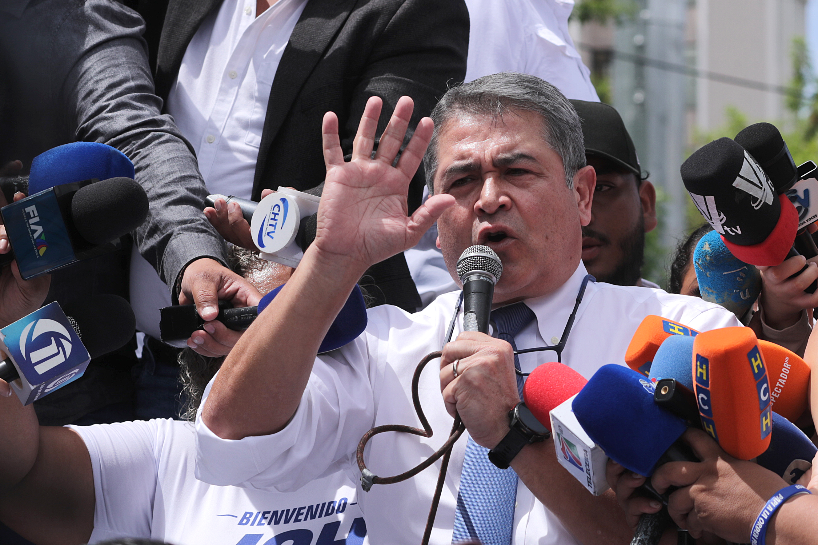 El expresidente de Honduras Juan Orlando Hernández. (Foto Prensa Libre: EFE/ Gustavo Amador). 