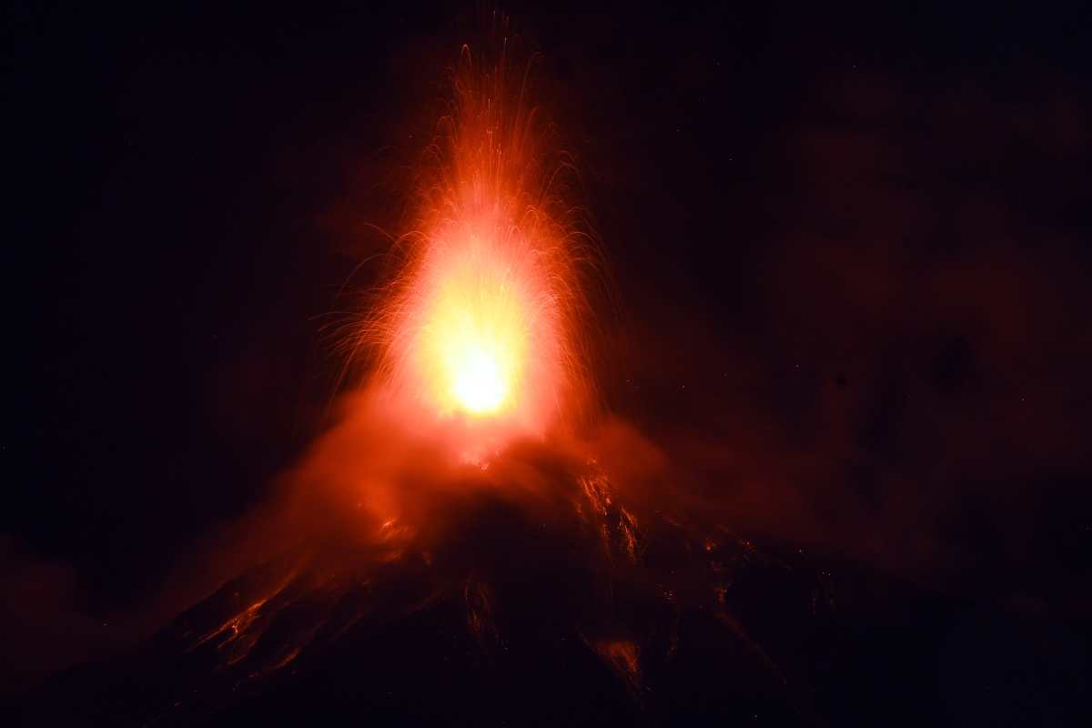 Erupción del volcán de Fuego en Guatemala