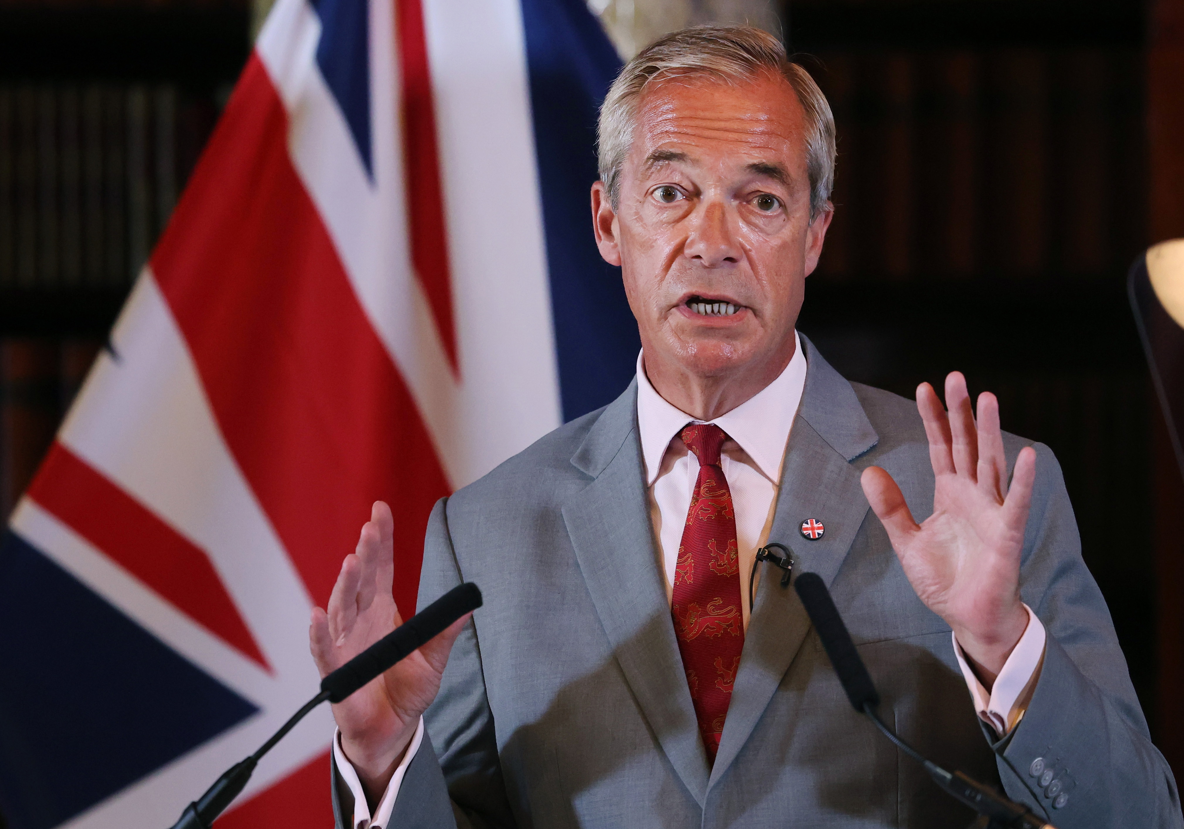 El líder del partido Reform UK, Nigel Farage. (Foto Prensa Libre: EFE/EPA/ANDY RAIN). 