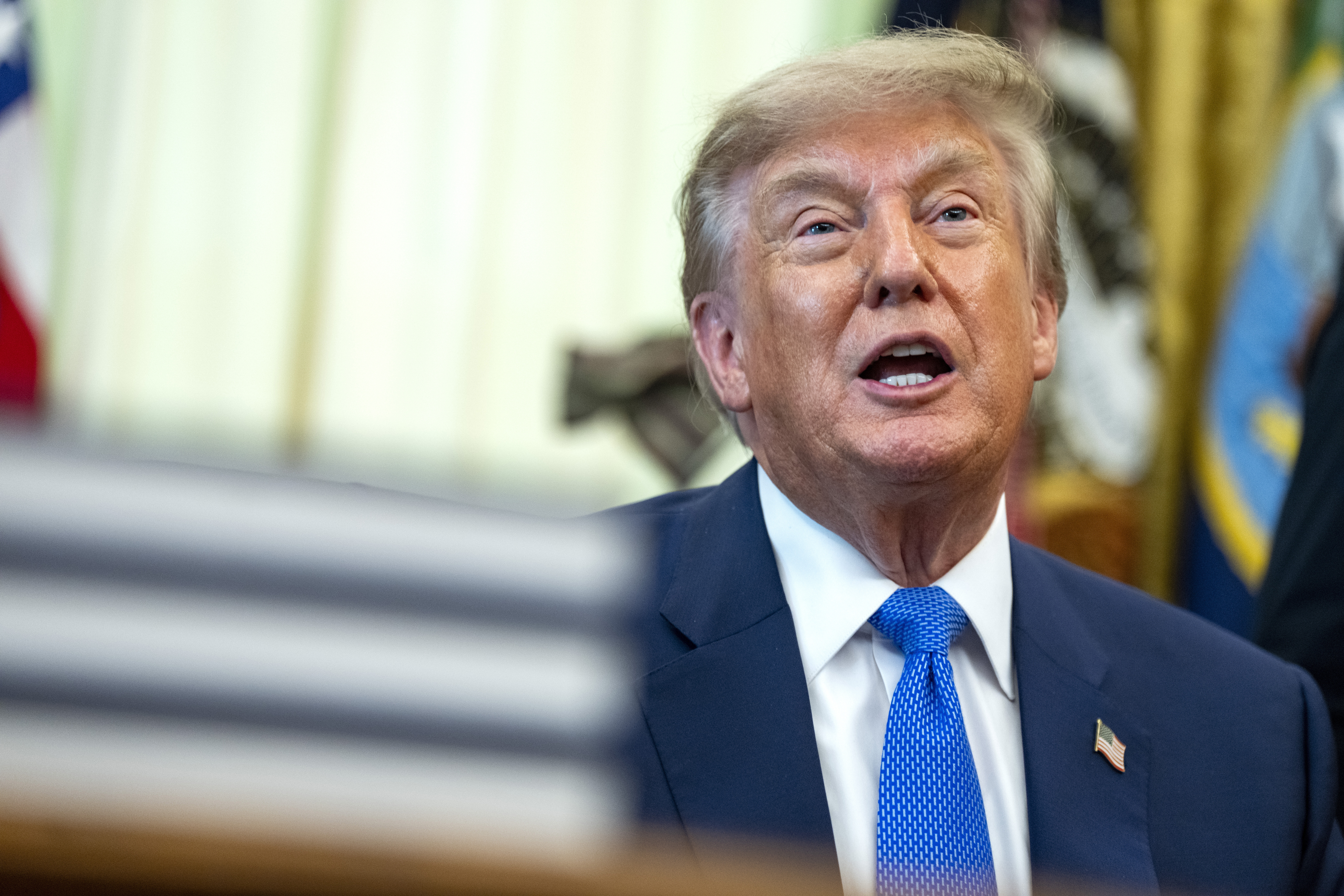 El presidente de Estados Unidos, Donald Trump. (Foto Prensa Libre: EFE/EPA/BONNIE CASH / POOL). 