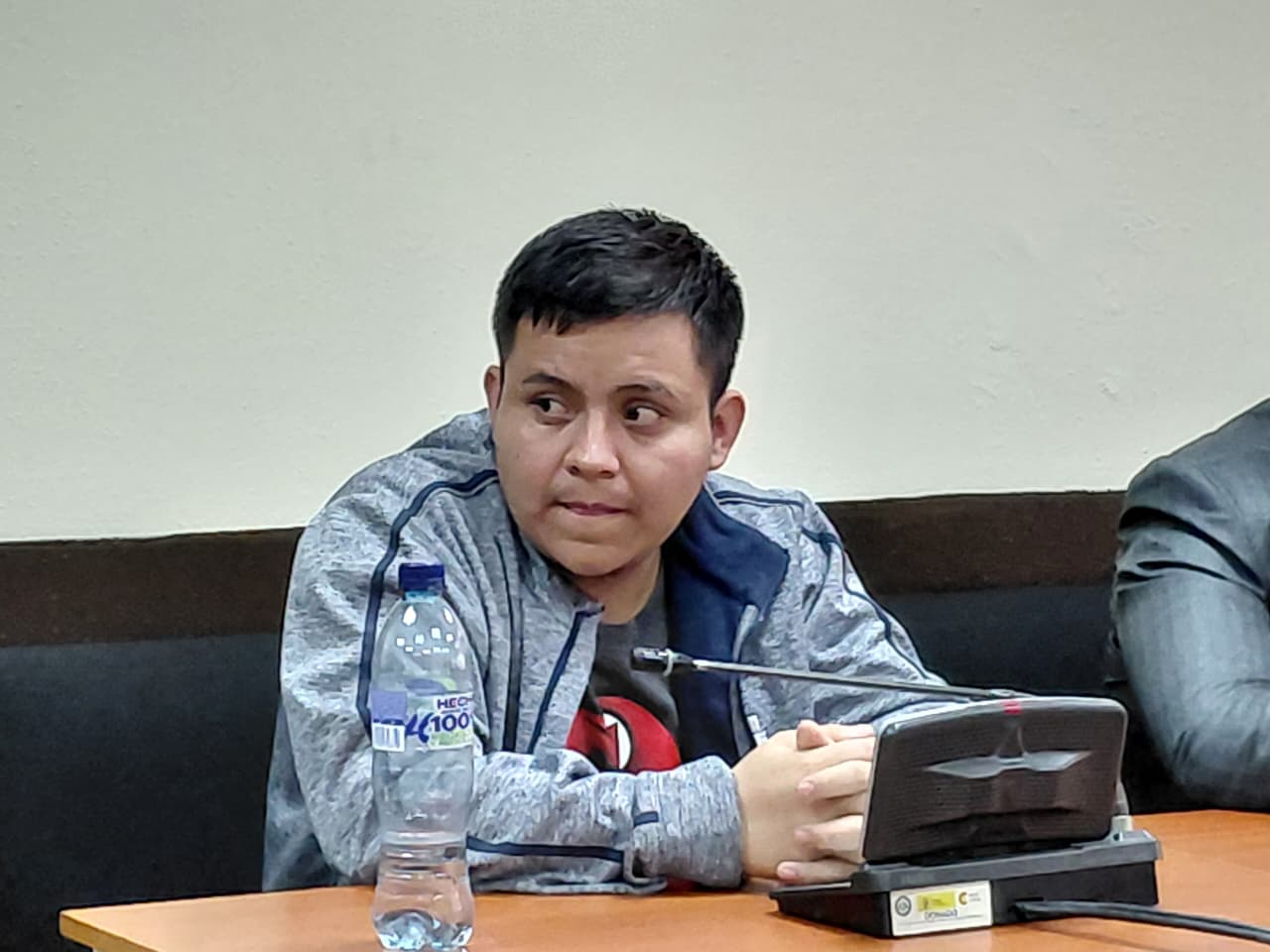 Ángel Guillermo Pérez Iguardia fue condenado a 26 años de prisión inconmutables por el asesinato del oftalmólogo Miguel Ángel Campos Hoffens. (Foto Prensa Libre: Byron Baiza)