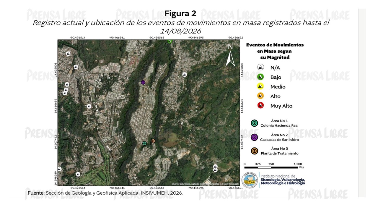 Los sobrevuelos con dron permiten verificar las condiciones del terreno y de las laderas en los sectores evaluados de Hacienda Real, zona 16. (Foto Prensa Libre: Cortesía)