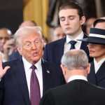 Donald, Melania y Barron Trump