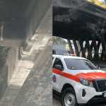 Personal de la Conred inspeccionó el puente Periférico, en la zona 11 de la Ciudad de Guatemala, después de recibir un reporte de posibles daños en la estructura. Autoridades coordinan las acciones que se tomarán en el área.