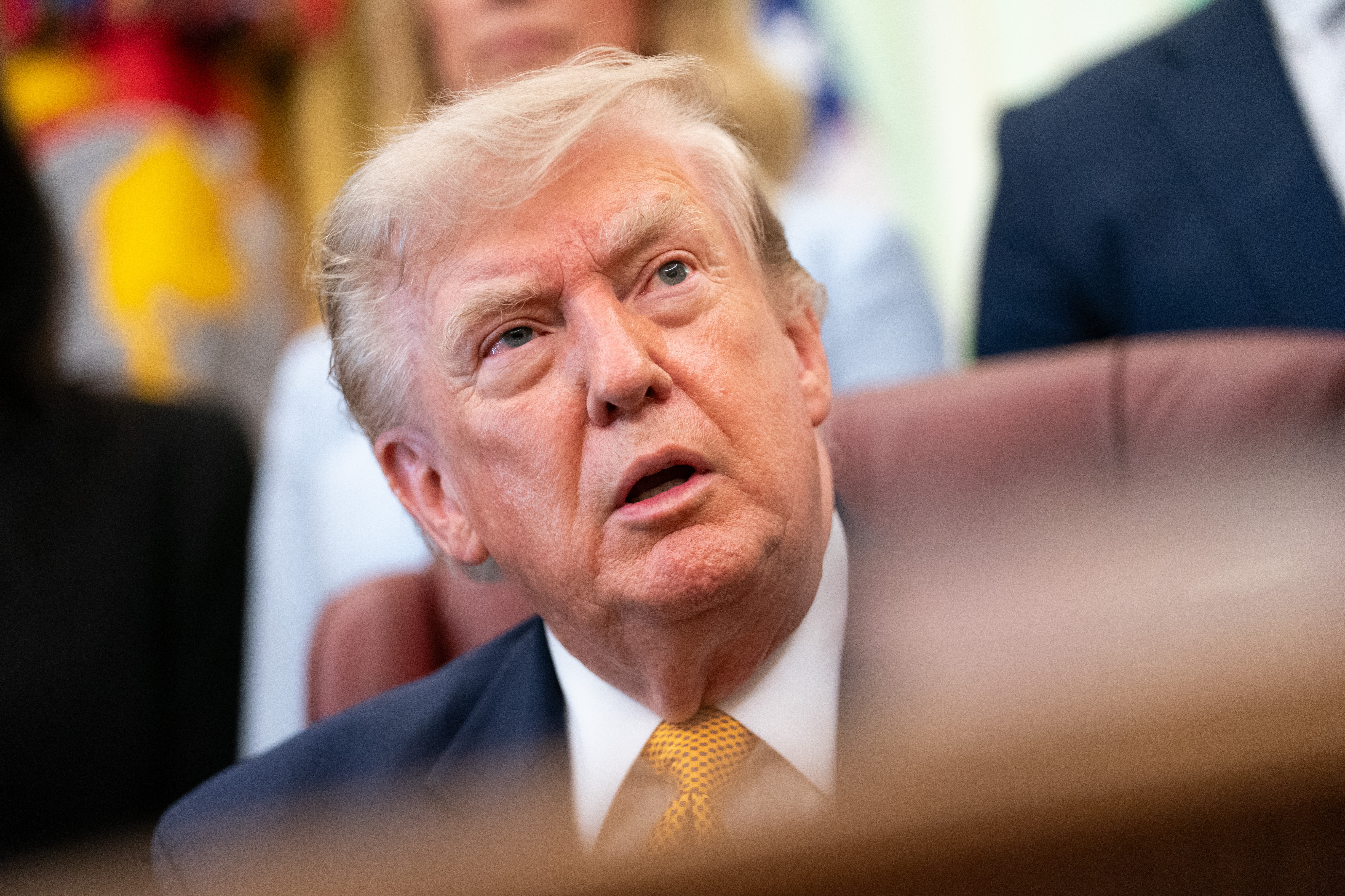 Donald Trump habla en la Casa Blanca