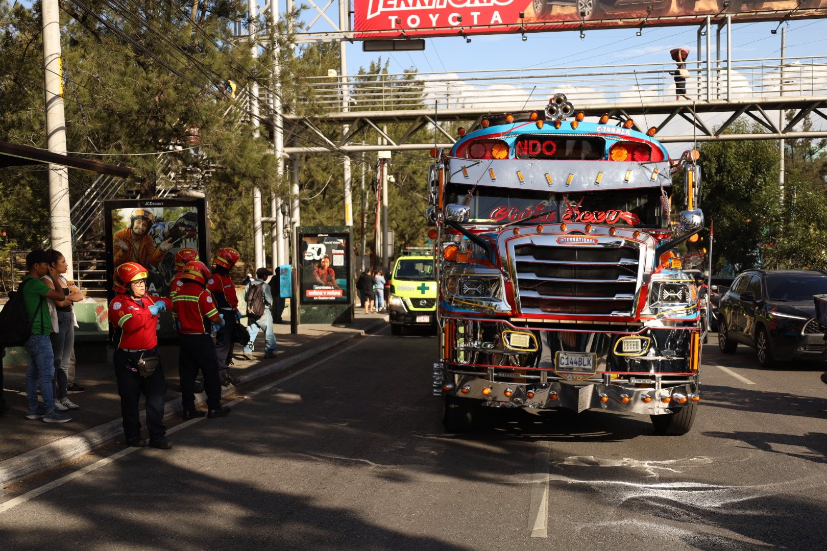 La calzada San Juan fue escenario del ataque contra un piloto de bus el jueves 27 de agosto. (Foto Prensa Libre: CBM)
