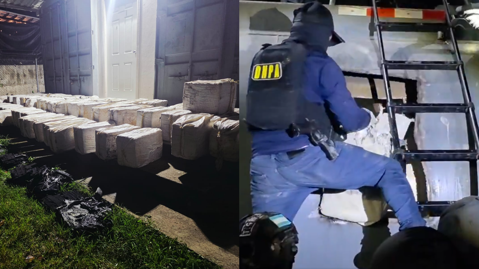 Autoridades hondureñas interceptaron 65 fardos de cocaína ocultos en un camión cisterna y capturaron a tres hombres; según las investigaciones, el cargamento era trasladado hacia la frontera con Guatemala.
