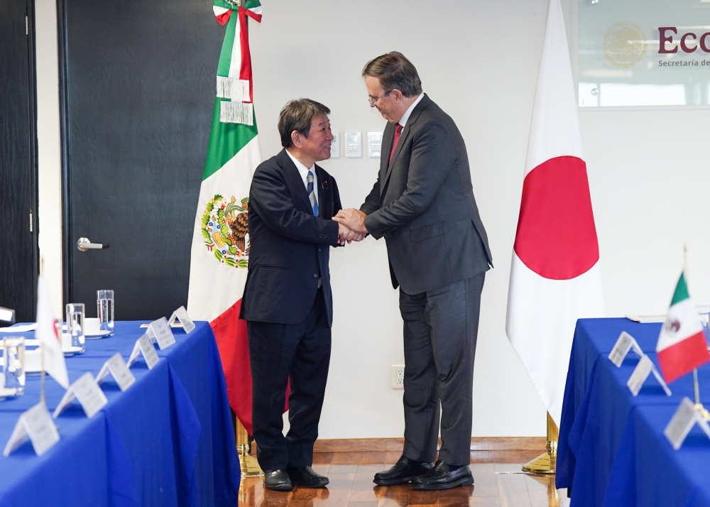 Canciller de Japón Toshimitsu Motegi realiza visita a México.