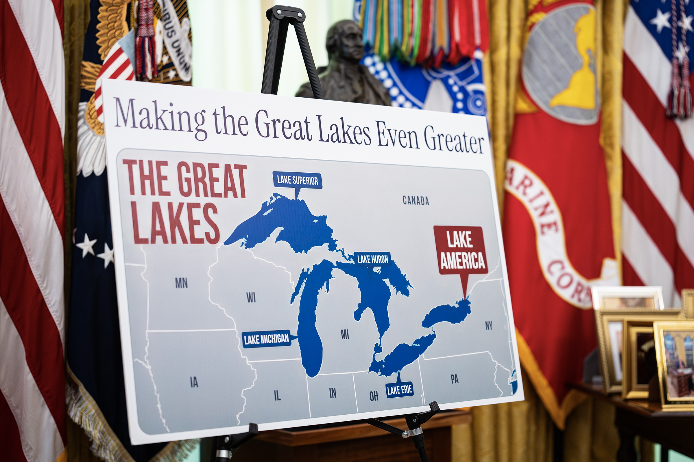 US President Donald Trump renames Lake Ontario as Lake America