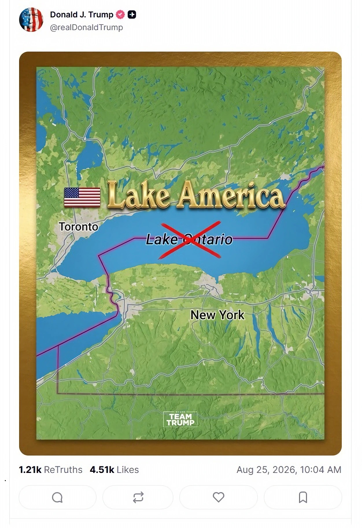 Lago Ontario Donald Trump