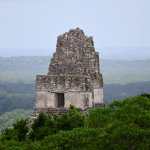 View of the "Gran Jaguar" (Big Jaguar) Mayan temple in the Tikal archaeological site at the Maya Biosphere in Peten, Guatemala on July 24, 2024. In the Mayan jungle of northern Guatemala, thirty leaders from the Colombian Amazon are learning and sharing with Guatemalan farmers a sustainable model to live off the forest without destroying it, which has been in place for three decades in the largest protected area of Central America. (Photo by JOHAN ORDONEZ / AFP)