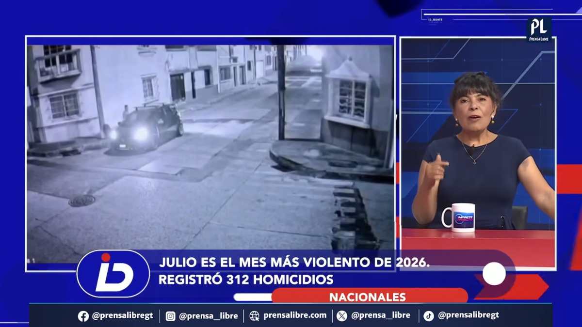 Una grabación muestra cómo un hombre baja de un vehículo el cadáver de una mujer y lo deja en una calle de la zona 1 capitalina; el caso ocurre en un contexto en el que julio cerró con más de 300 homicidios y como el mes más violento del 2026.
