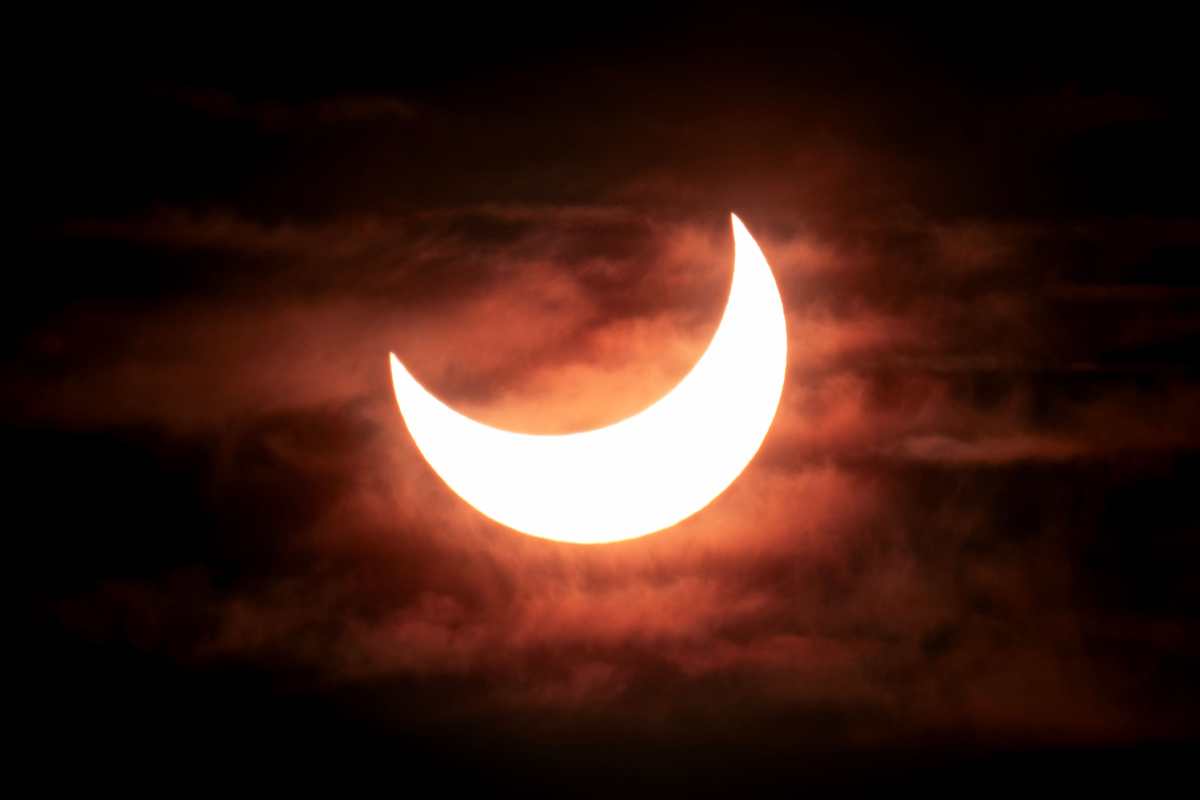 Solar eclipse Luna Tierra