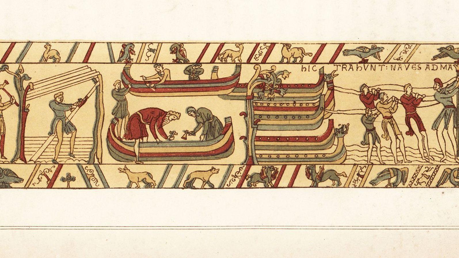Fragmento del tapiz de Tapiz de Bayeux