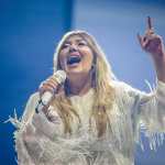 Amaia Montero durante una reciente presentación de La Oreja de Van Gogh en Valencia. (Foto Prensa Libre: EFE/ Biel Aliño)