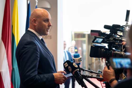 Rovaniemi (Finland), 14/09/2026.- Latvian Prime Minister Andris Kulbergs attends the European Arctic Summit in Rovaniemi, Finland, 14 September 2026. EU leaders met in Finland to bolster the bloc's strategic security, infrastructure protection, and resource policy in the Arctic region. (Finlandia) EFE/EPA/KAISA SIREN
