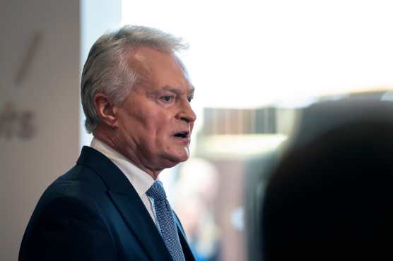 Rovaniemi (Finland), 14/09/2026.- Lithuanian President Gitanas Nauseda attends the European Arctic Summit in Rovaniemi, Finland, 14 September 2026. EU leaders met in Finland to bolster the bloc's strategic security, infrastructure protection, and resource policy in the Arctic region. (Finlandia) EFE/EPA/KAISA SIREN