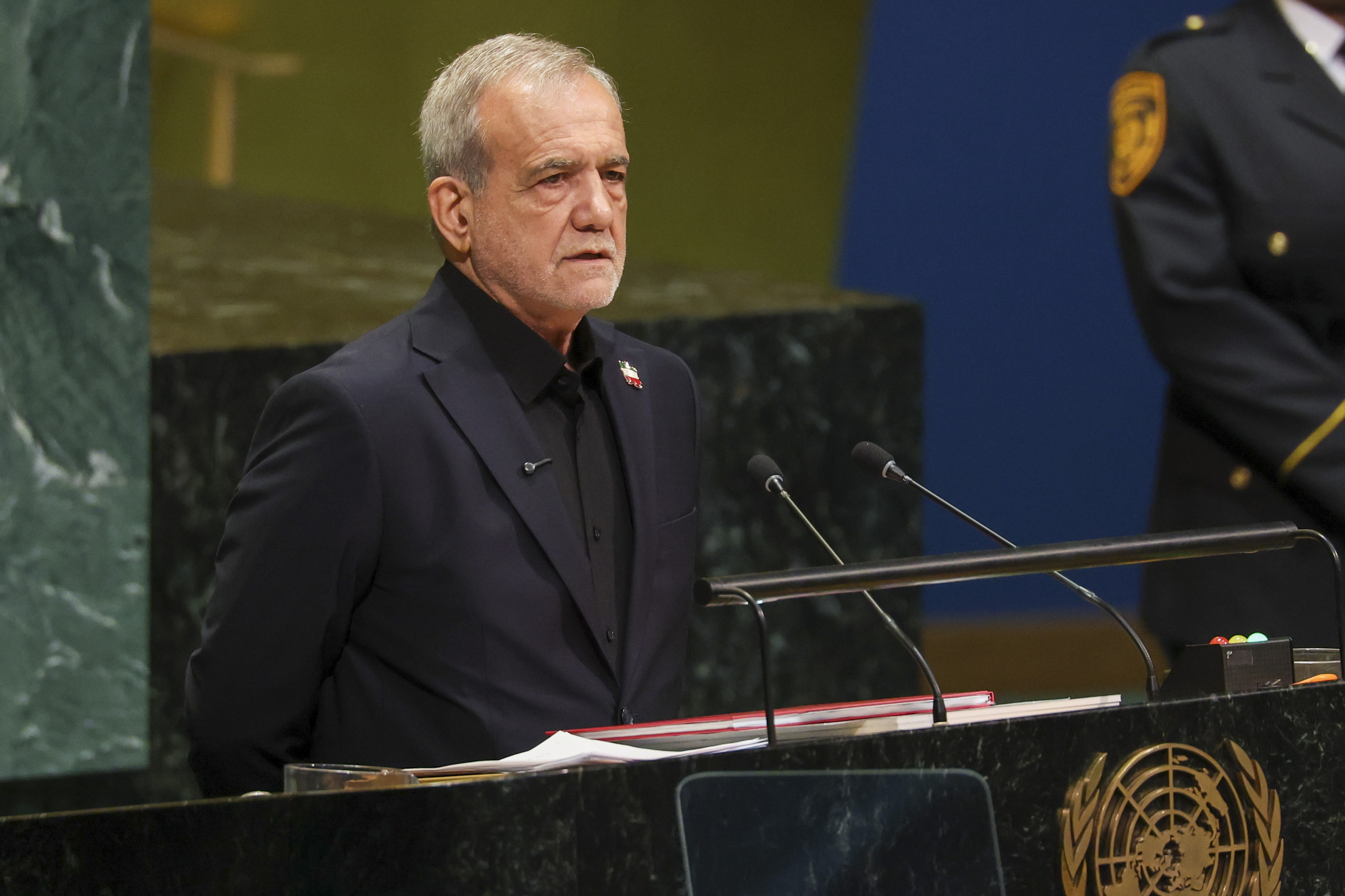 Presidente de Irán, Masoud Pezeshkian. (Foto Prensa Libre: EFE/EPA/SARAH YENESEL).