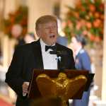 Washington, DC (United States of America), 24/09/2026.- US President Donald J. Trump makes remarks as he and President Xi Jinping of The Peoples Republic of China, exchange toasts during the State Dinner in the East Room of the White House in Washington, DC, USA, 24 September 2026. (Estados Unidos) EFE/EPA/Annabelle Gordon / POOL