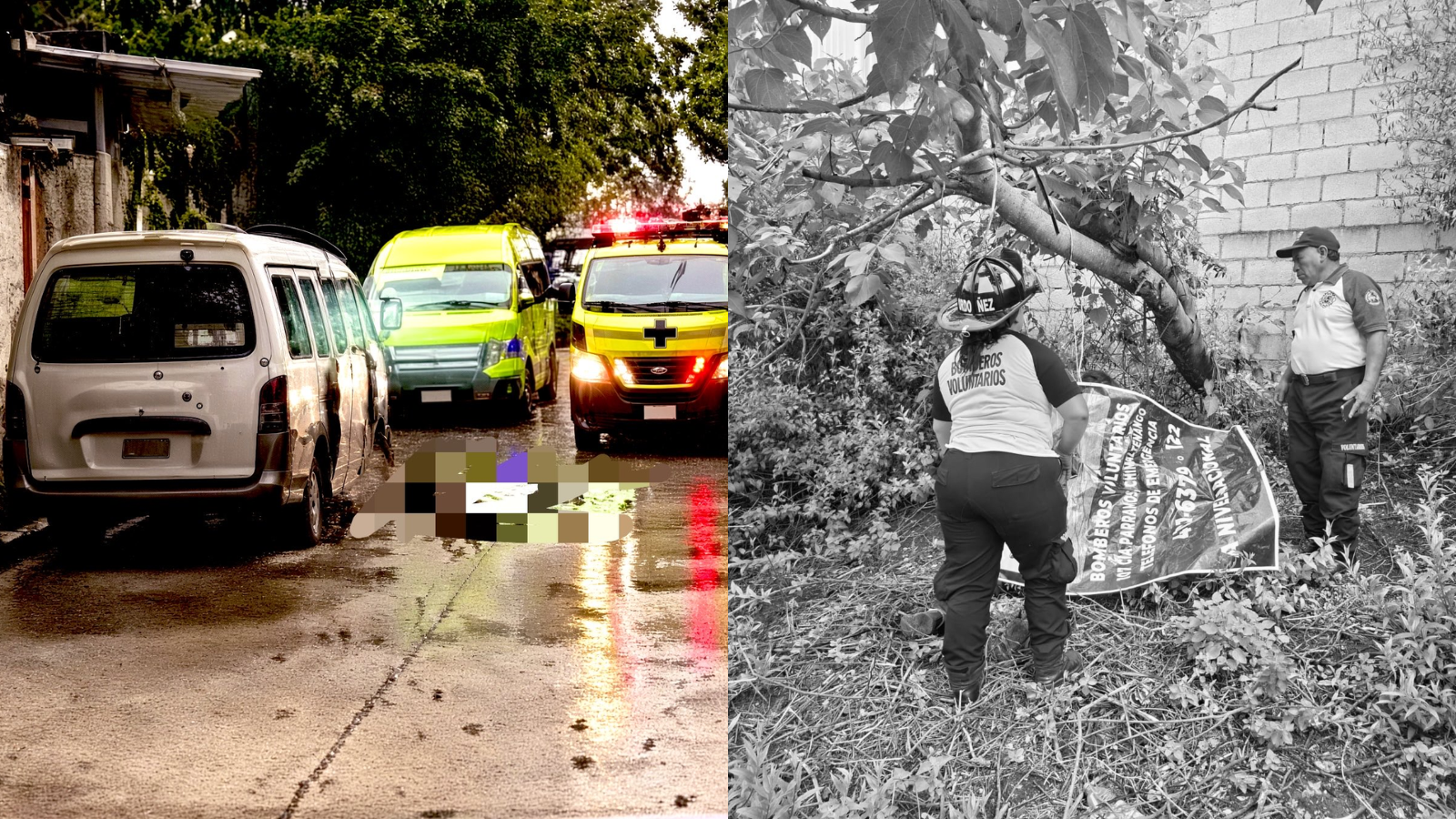 Dos jóvenes murieron por heridas de bala en la entrada a la colonia El Buen Pastor, mientras autoridades acordonaron el área para efectuar las diligencias correspondientes.