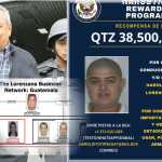 Composición con fotografía de archivo de Waldemar Lorenzana, afiche de búsqueda de Estados Unidos con recompensa por información sobre Haroldito Lorenzana y organigrama de la estructura criminal.