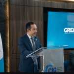 Juan Bautista Bosch Molina, director de la Cámara de Industria de Guatemala, durante la conferencia de prensa sobre la sexta edición del Foro de la Industria de Alimentos y Bebidas de Guatemala, que se llevará a cabo el 15 de octubre de 2026. (Foto Prensa Libre: Cortesía CIG)