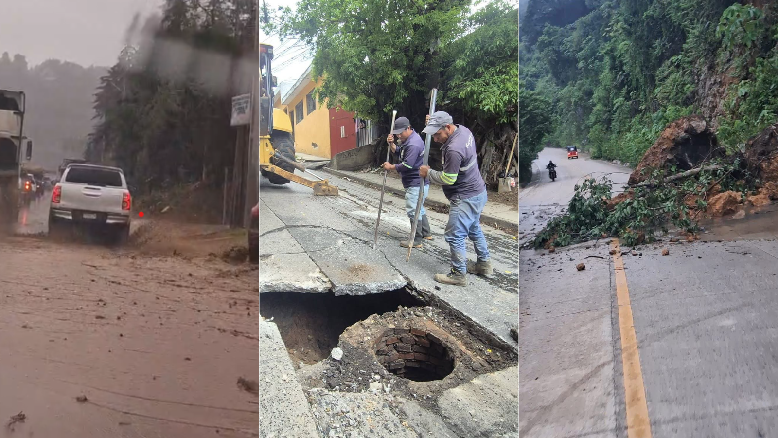 Las lluvias continúan generando problemas para la movilidad en distintos puntos del departamento de Guatemala, con cierres, derrumbes y dificultades para el transporte pesado. Autoridades piden anticipar los recorridos y utilizar rutas alternas.