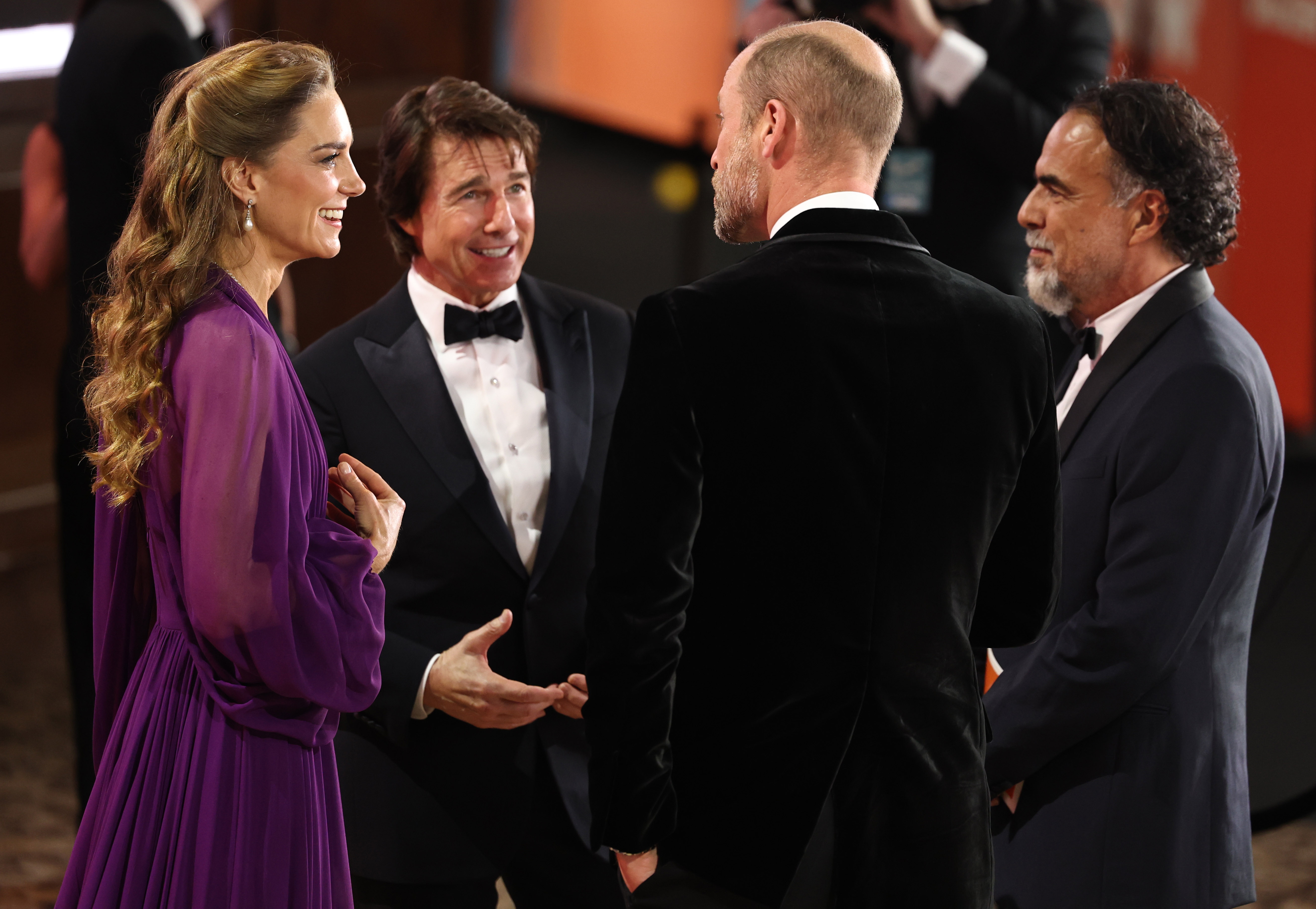 LONDON (United Kingdom), 22/09/2026.- (L-R) Britains Princess Catherine, US actor Tom Cruise, Prince William, and Mexican filmmaker Alejandro Gonzalez Inarritu at the global premiere and 73rd Royal Film Performance of 'Digger' at Leicester Square in London, Britain, 22 September 2026. 'Digger' is scheduled for general theatrical release on 02 October 2026 in the UK. (Cine, Reino Unido, Londres) EFE/EPA/NEIL HALL