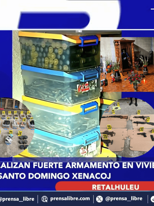 Lanzagranadas y 7 mil cartuchos: investigan arsenal hallado en Xenacoj