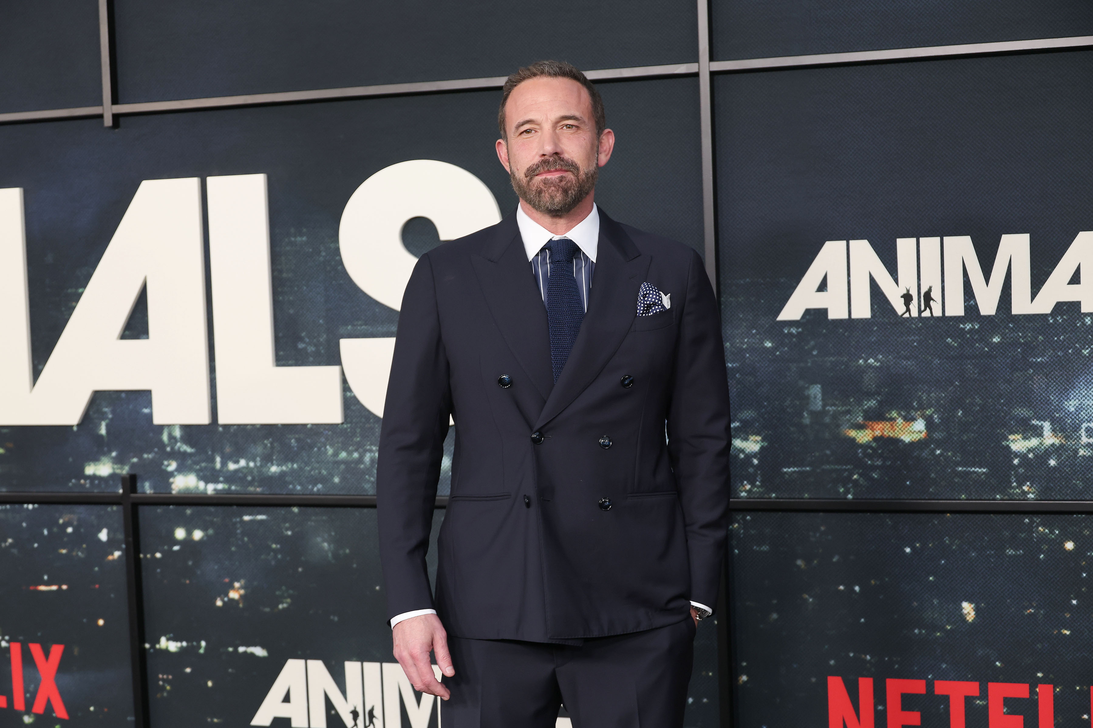 LOS ANGELES (United States), 02/10/2026.- US actor and director Ben Affleck attends the world premiere of Netflix's 'Animals' at the Westwood Village Theater in Los Angeles, California, USA, 01 October 2026. EFE/EPA/NINA PROMMER