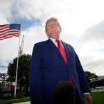 Washington (United States), 16/10/2026.- US President Donald Trump speaks to members of the media as he departs the White House for a rally in Georgia, in Washington, DC, USA, 16 October 2026. President Trump will participate in a midterm rally in Dalton, Georgia, in support of local candidates Rick Jackson and Rep. Mike Collins. EFE/EPA/YURI GRIPAS / POOL
